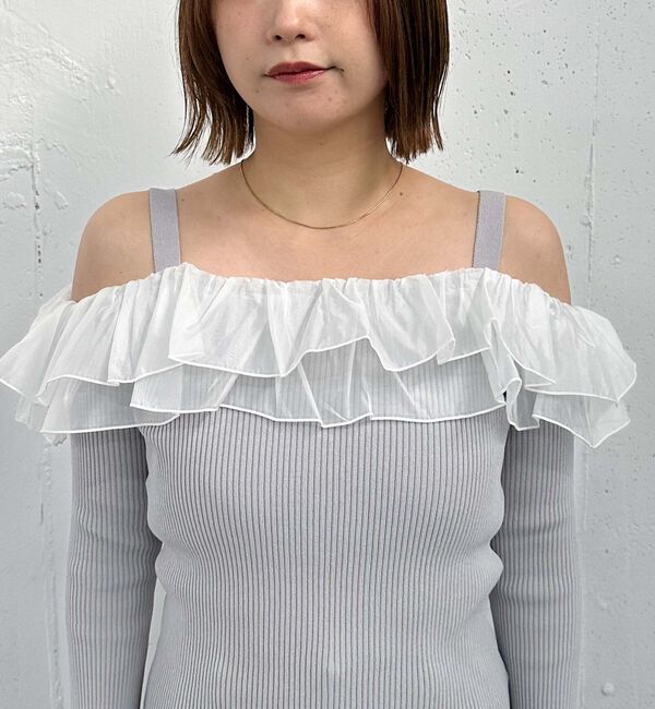 archives「ドッキングフリルオフショルリブニット」|ニット・セーター|