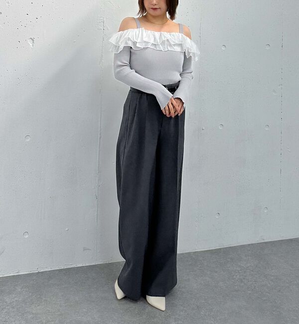 archives「ドッキングフリルオフショルリブニット」|ニット・セーター|