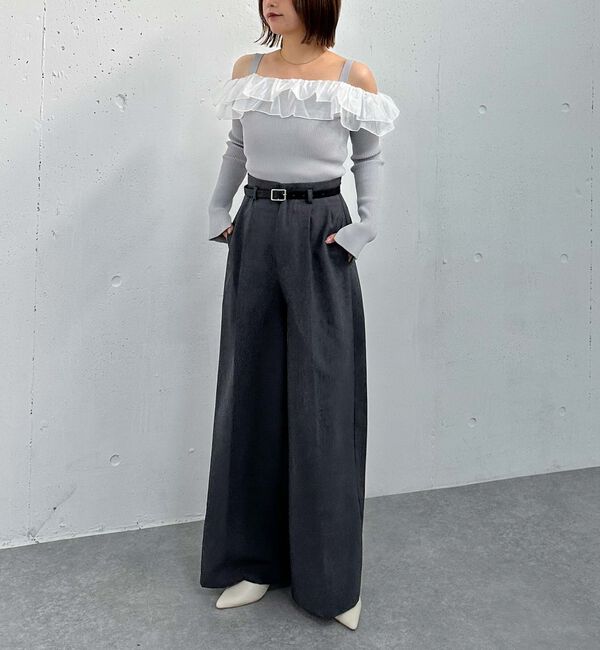 archives「ドッキングフリルオフショルリブニット」|ニット・セーター|