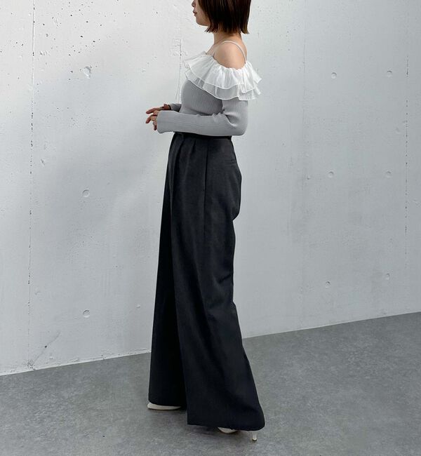 archives「ドッキングフリルオフショルリブニット」|ニット・セーター|