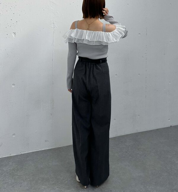 archives「ドッキングフリルオフショルリブニット」|ニット・セーター|