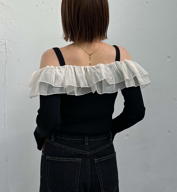 archives「ドッキングフリルオフショルリブニット」|ニット・セーター|