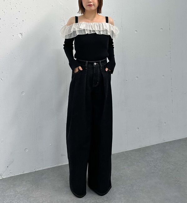 archives「ドッキングフリルオフショルリブニット」|ニット・セーター|