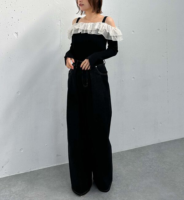 archives「ドッキングフリルオフショルリブニット」|ニット・セーター|