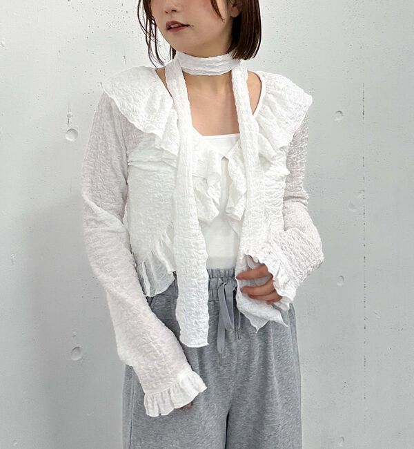 archives「カットＪＱラッフルＴＯＰＳキャミＳＥＴ」|カーディガン|
