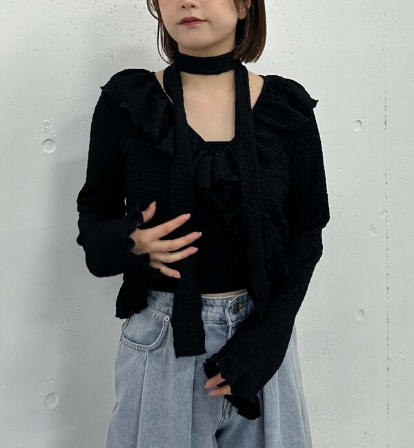 archives「カットＪＱラッフルＴＯＰＳキャミＳＥＴ」|カーディガン|