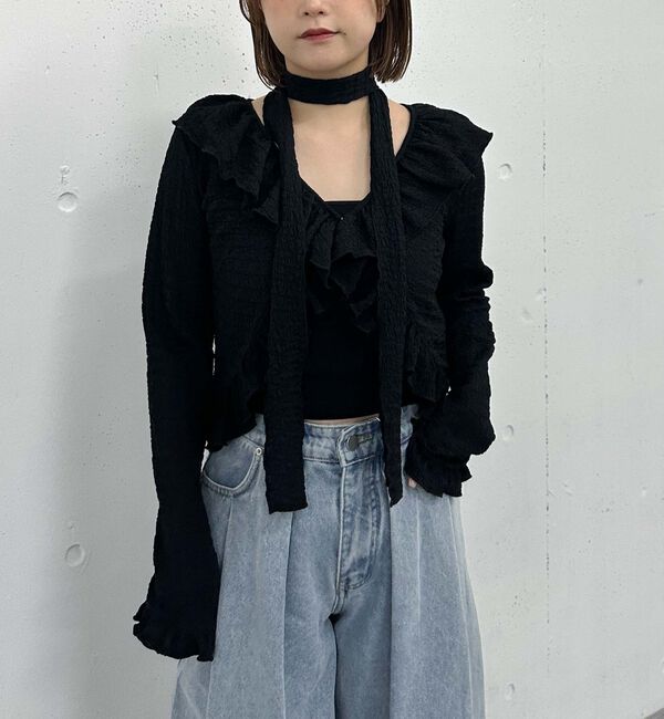 archives「カットＪＱラッフルＴＯＰＳキャミＳＥＴ」|カーディガン|