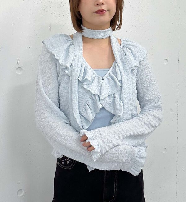 archives「カットＪＱラッフルＴＯＰＳキャミＳＥＴ」|カーディガン|