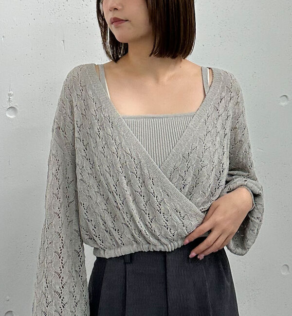 archives「マルチＷＡＹ透かしカシュクールニットアンサンブル」|カーディガン|GRAY