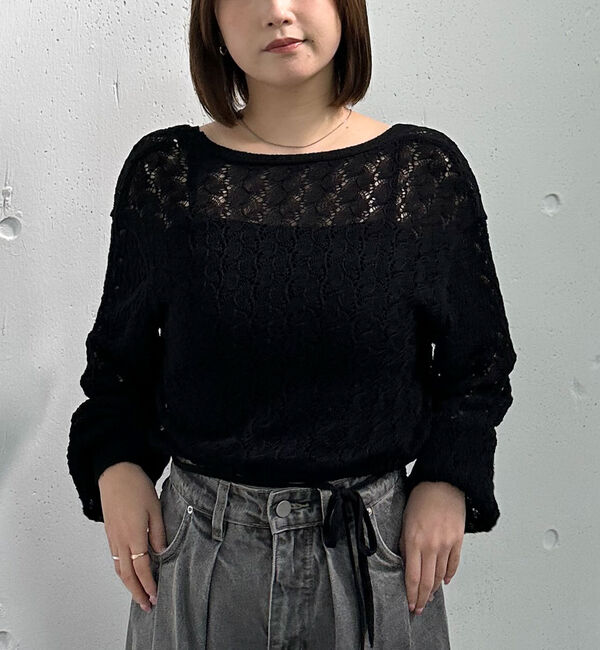 archives「マルチＷＡＹ透かしカシュクールニットアンサンブル」|カーディガン|BLACK