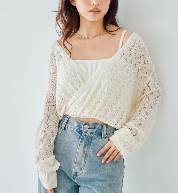 archives「マルチＷＡＹ透かしカシュクールニットアンサンブル」|カーディガン|