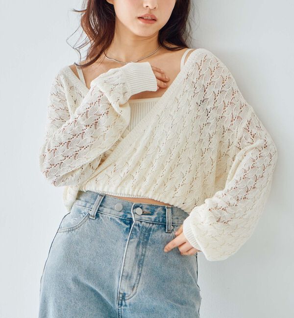 archives「マルチＷＡＹ透かしカシュクールニットアンサンブル」|カーディガン|