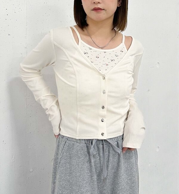 archives「花柄アメスリカットアンサンブル」|カーディガン|OFF WHITE