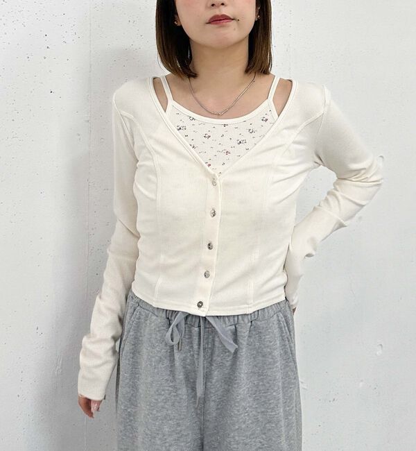 archives「花柄アメスリカットアンサンブル」|カーディガン|