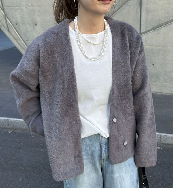 Doux archives「ダブルフェイスカーデ」|カーディガン|