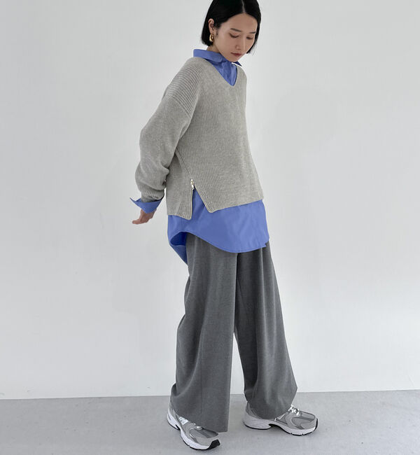 Doux archives「サイドＺＩＰＶネックニット」|カーディガン|