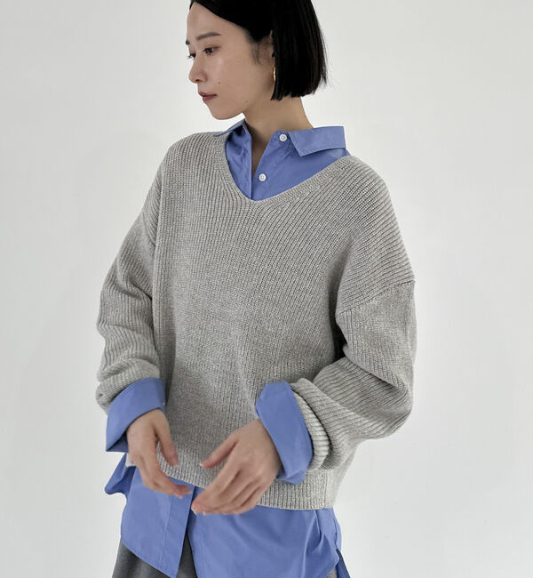 Doux archives「サイドＺＩＰＶネックニット」|カーディガン|