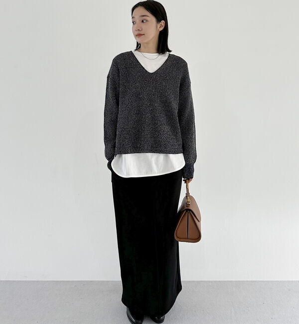 Doux archives「サイドＺＩＰＶネックニット」|カーディガン|