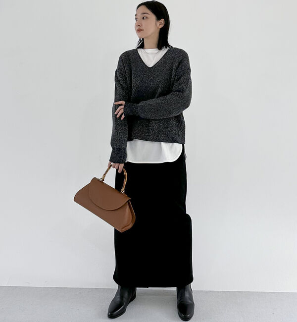Doux archives「サイドＺＩＰＶネックニット」|カーディガン|