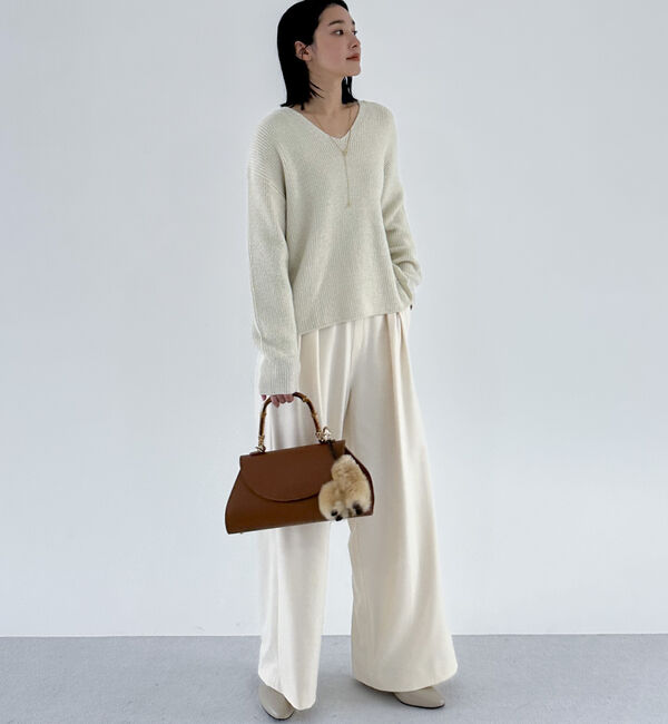 Doux archives「サイドＺＩＰＶネックニット」|カーディガン|