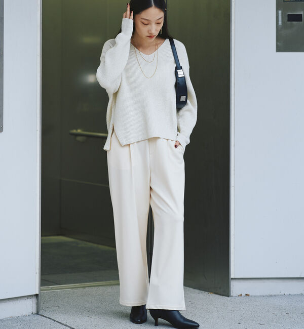 Doux archives「サイドＺＩＰＶネックニット」|カーディガン|