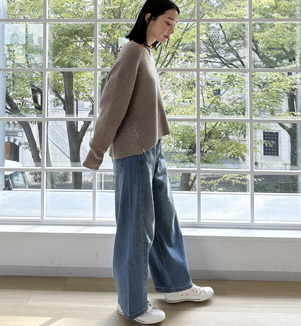 Doux archives「サイドＺＩＰＶネックニット」|カーディガン|