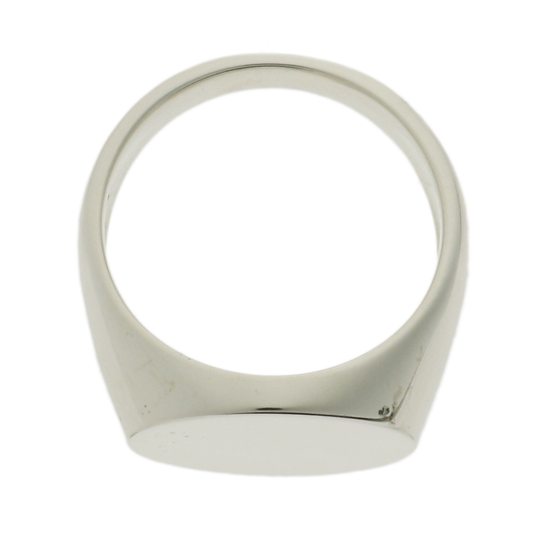 COCOSHNIK「シルバー ラウンド シグネット ピンキーリング」|リング|