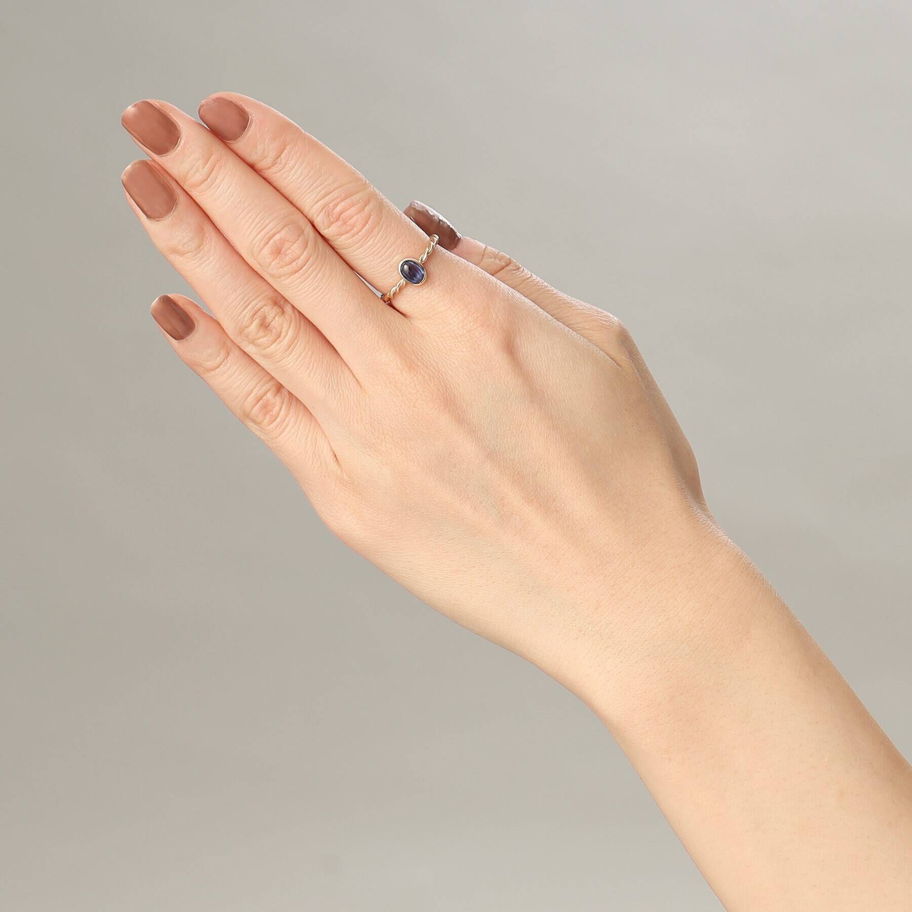 COCOSHNIK「K10カイヤナイト オーバルカボション リング」|リング|