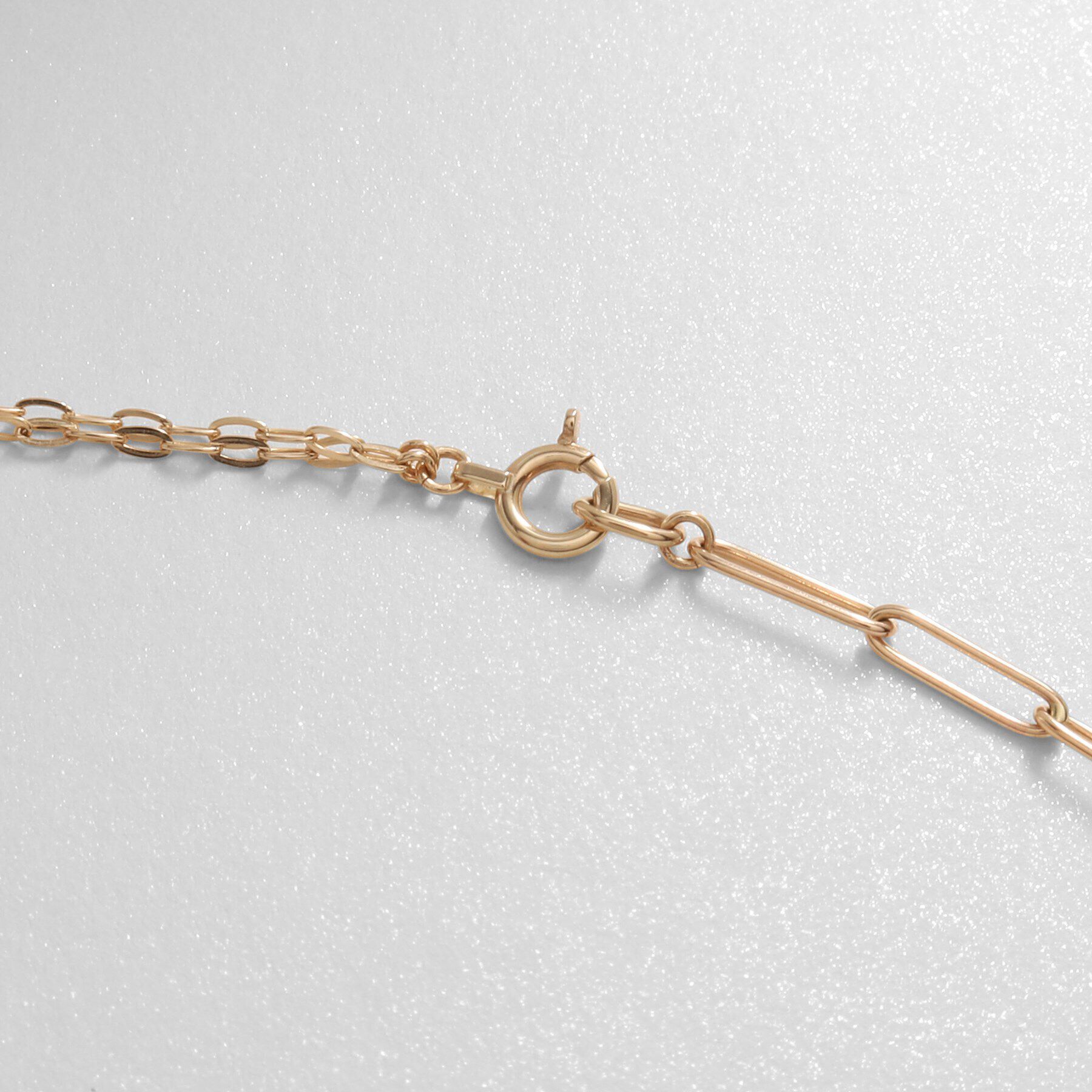 COCOSHNIK「K10PCロング・長アズキミックスチェーン ネックレス」|ネックレス|