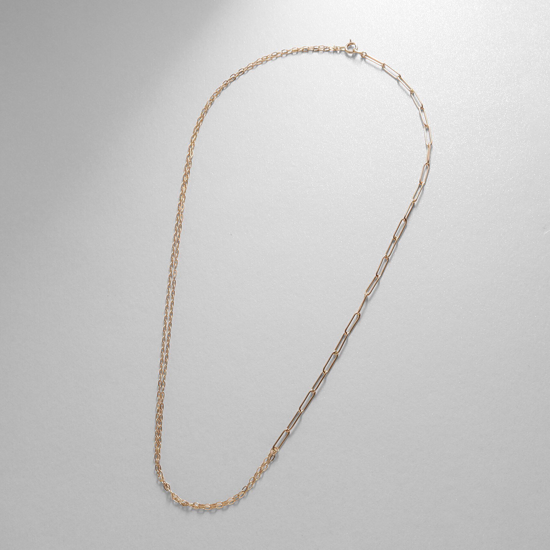 COCOSHNIK「K10PCロング・長アズキミックスチェーン ネックレス」|ネックレス|