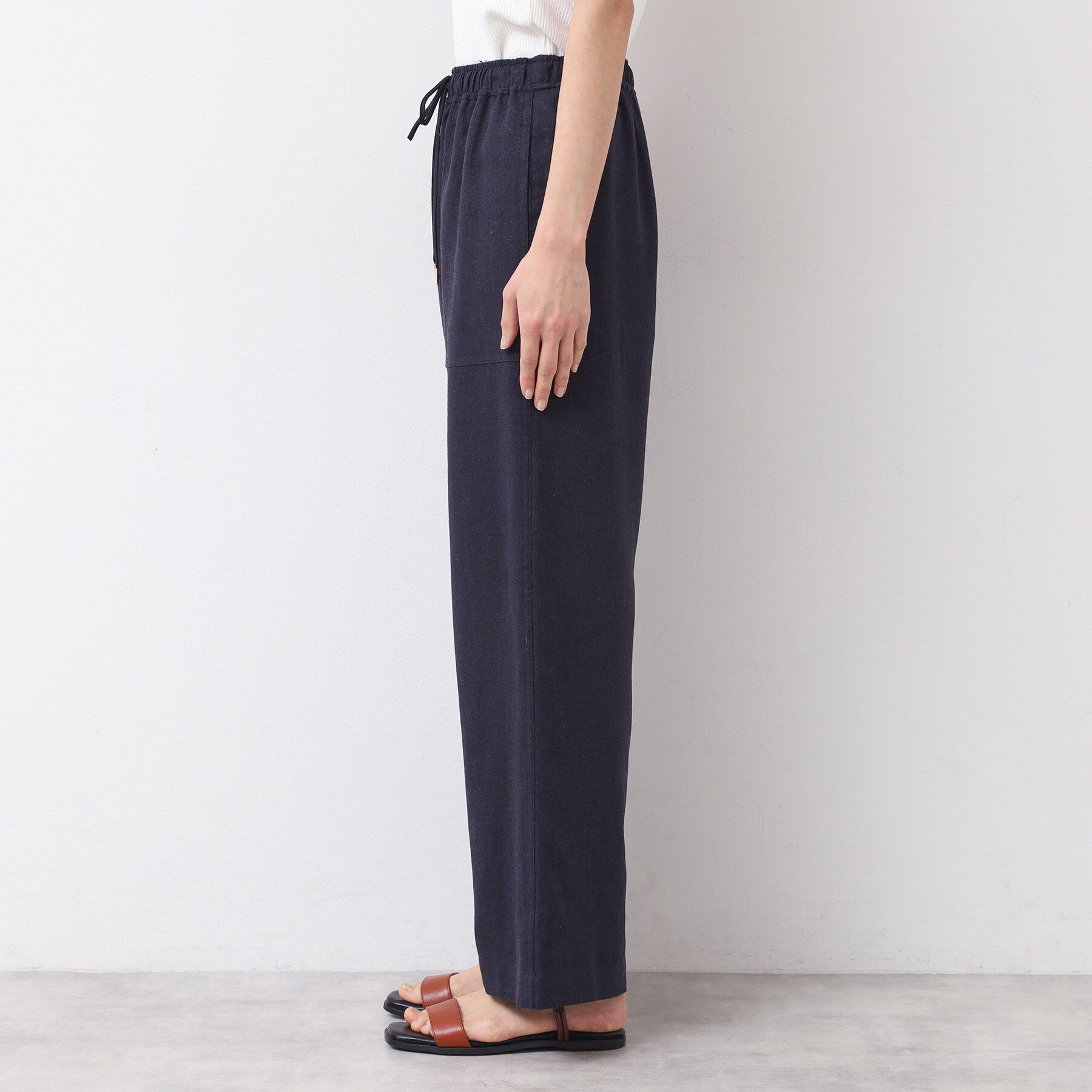 Dessin「【セットアップ可能・ウエストゴム・洗える】リネンブレンドポケット付パンツ（S～L）」|その他|