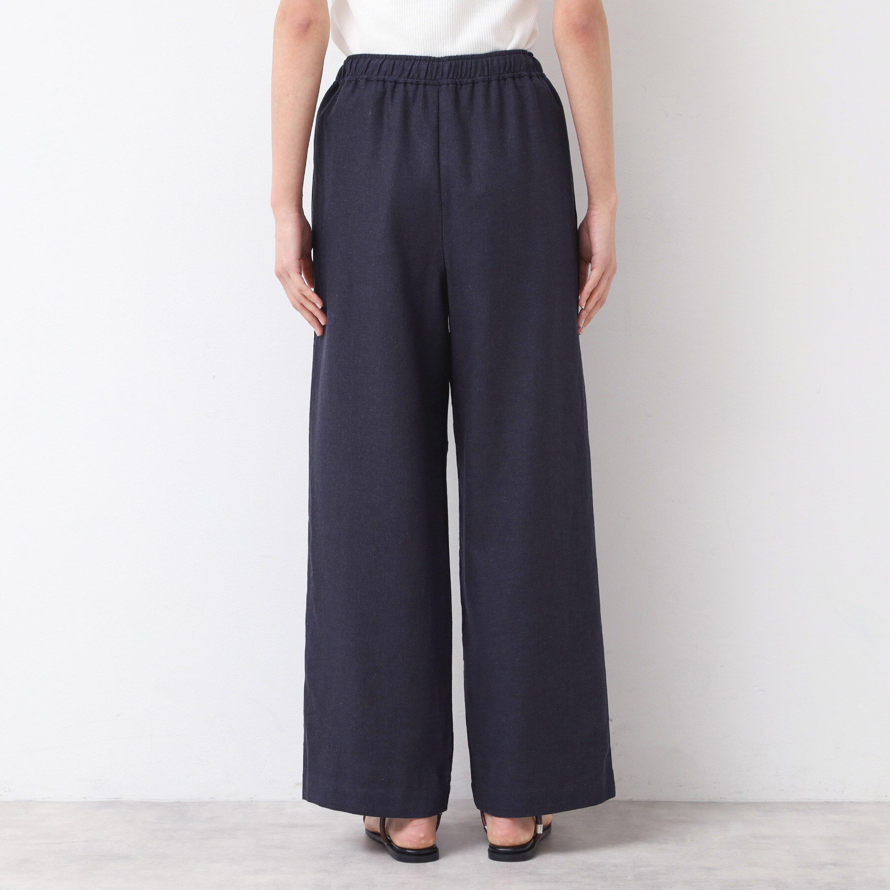 Dessin「【セットアップ可能・ウエストゴム・洗える】リネンブレンドポケット付パンツ（S～L）」|その他|