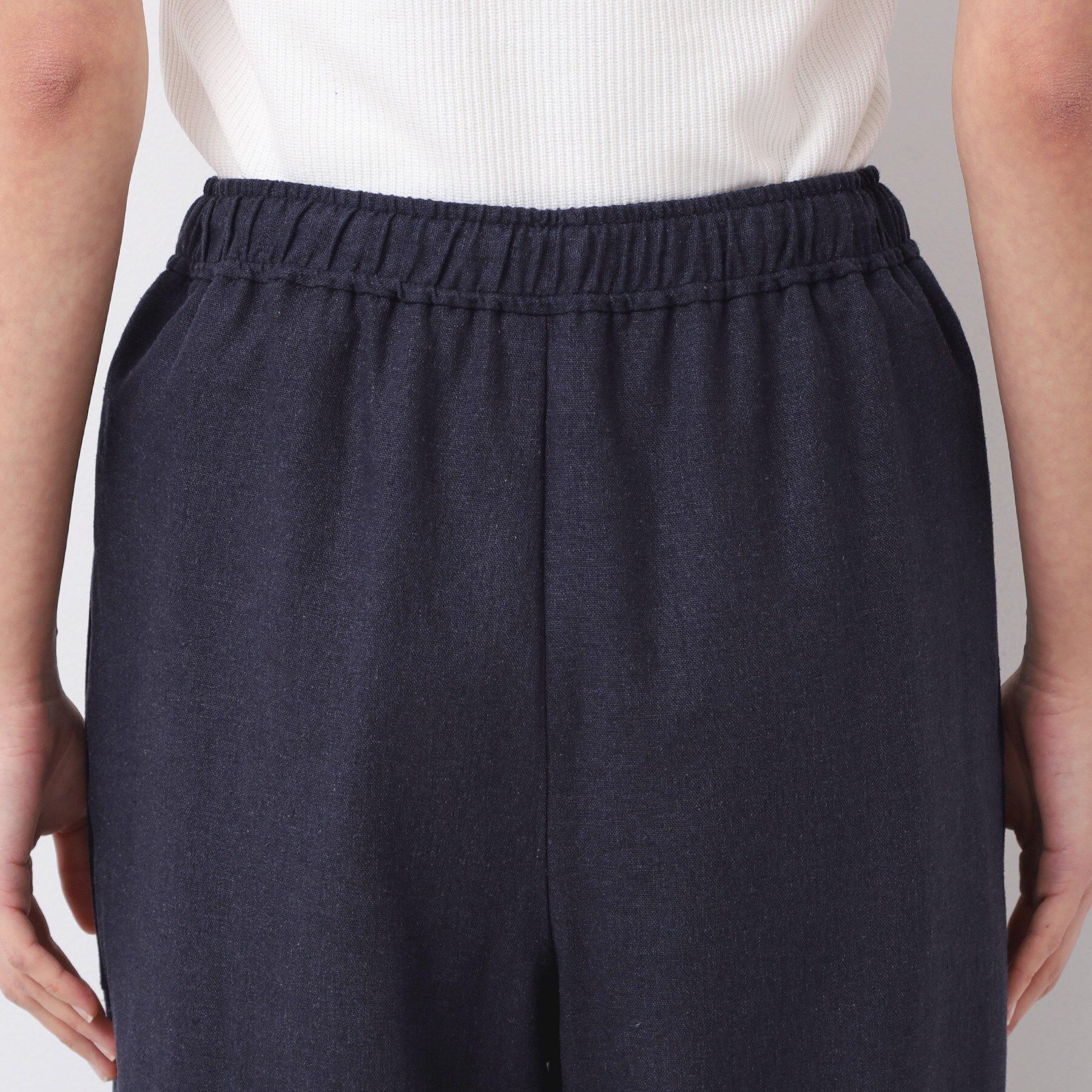 Dessin「【セットアップ可能・ウエストゴム・洗える】リネンブレンドポケット付パンツ（S～L）」|その他|