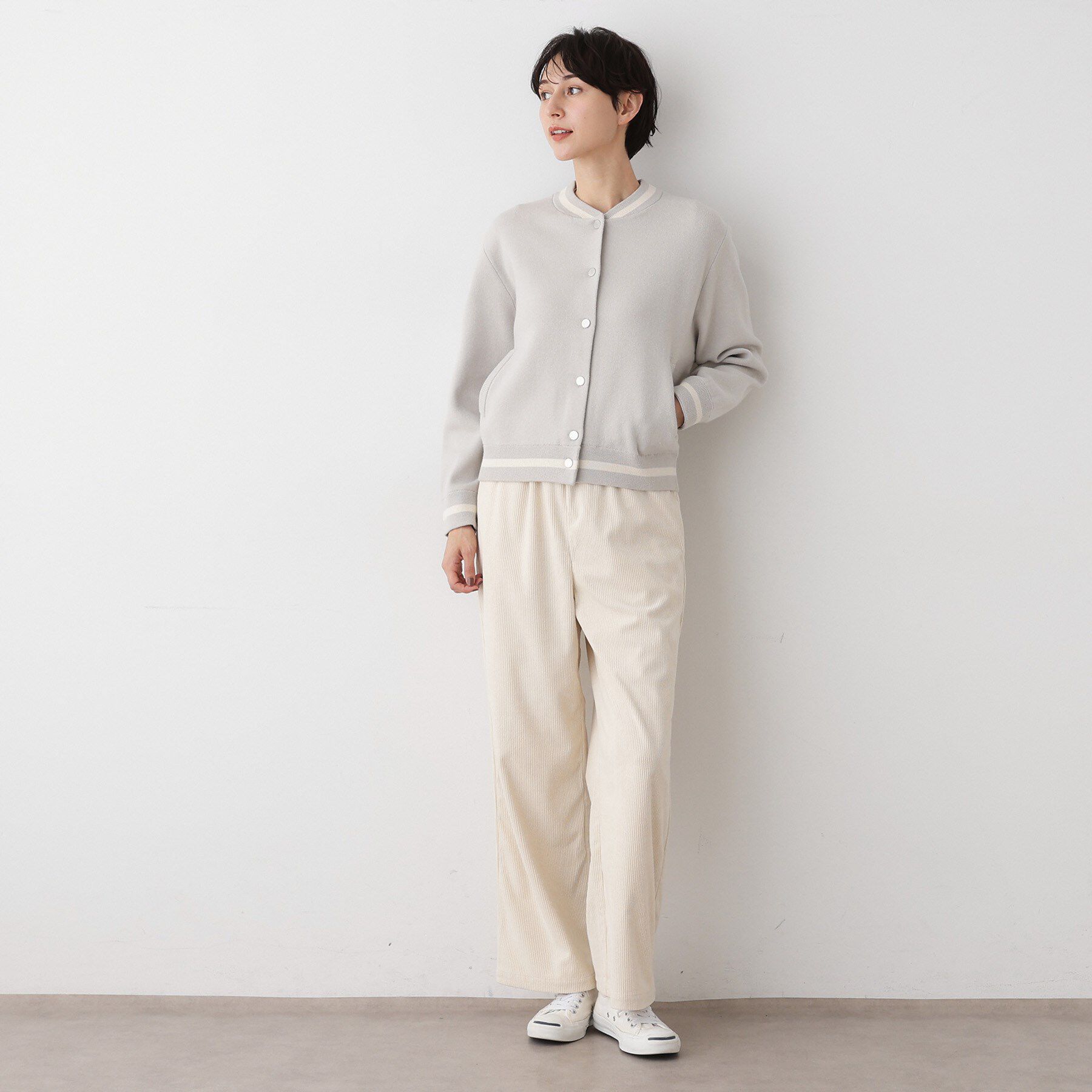 Dessin「【洗える】スタジャンカーディガン」|カーディガン|