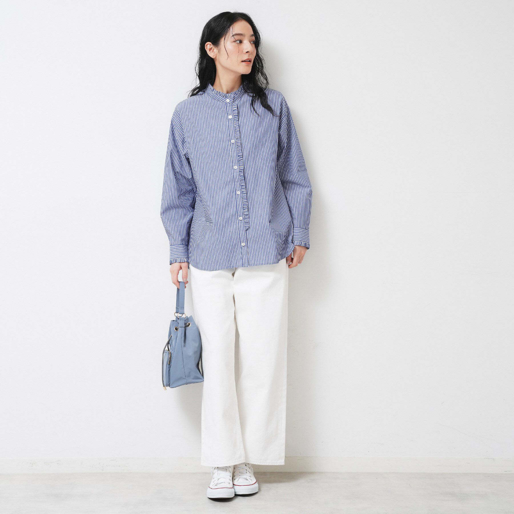 Dessin「【洗える】フリルネックブラウス」|シャツ・ブラウス|