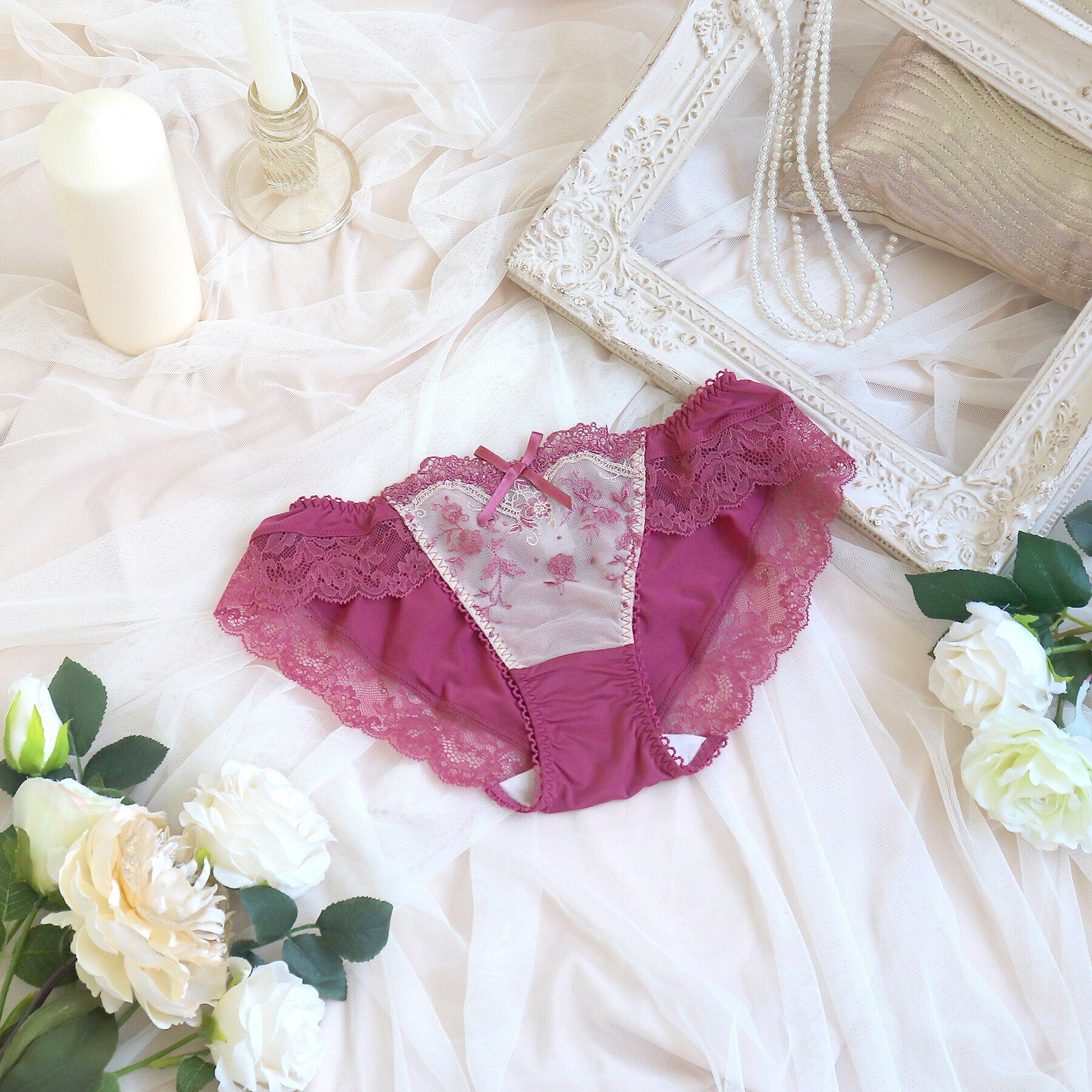 Risa Magli「アリアンナ ノーマルショーツ」|インナー|ローズ(062)