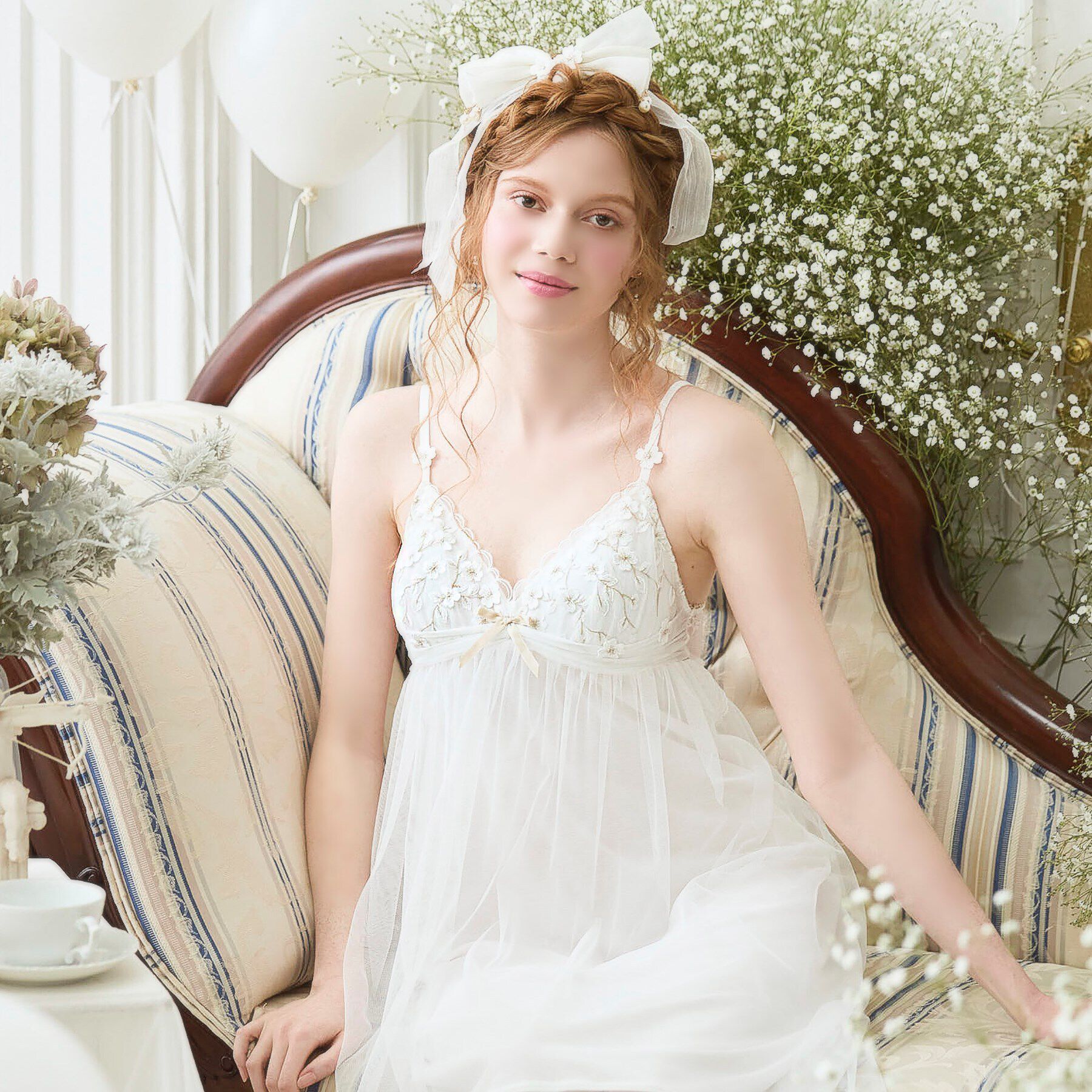 Risa Magli「マリーナ カップ付マキシワンピース」|インナー|