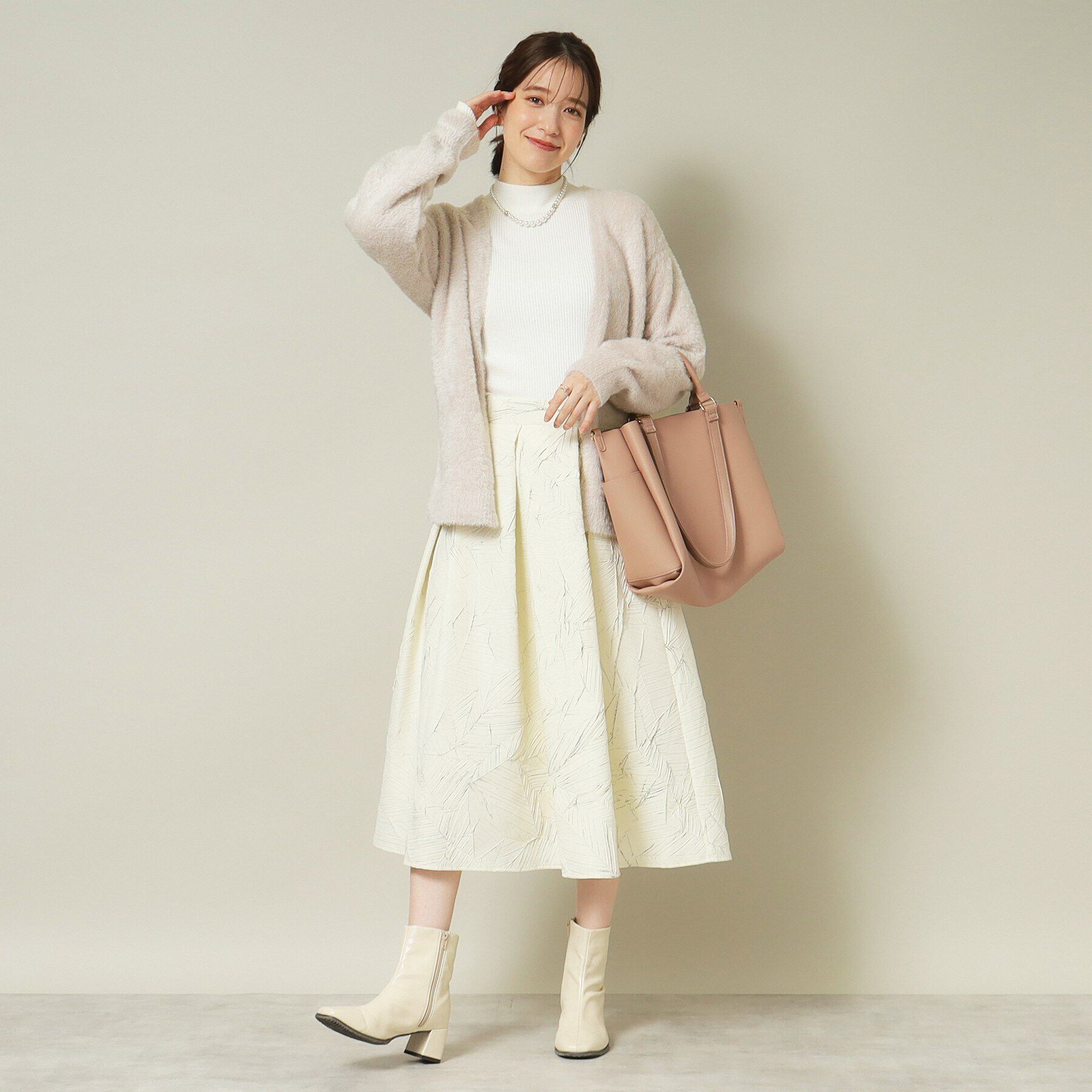 ITS&rsquo;DEMO「【手洗い可】フェザーヤーン着流しカーディガン」|カーディガン|