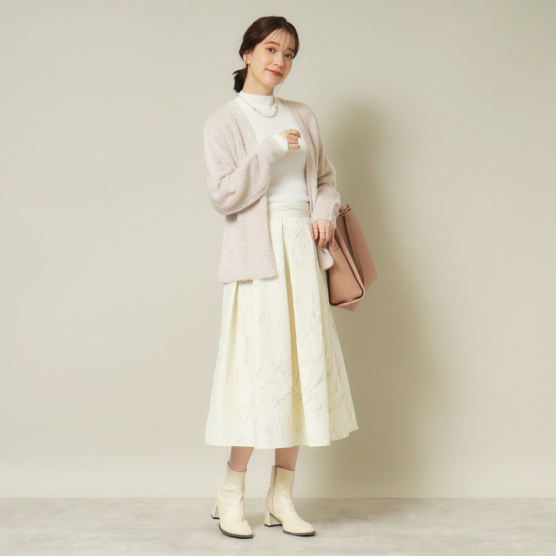 ITS&rsquo;DEMO「【手洗い可】フェザーヤーン着流しカーディガン」|カーディガン|