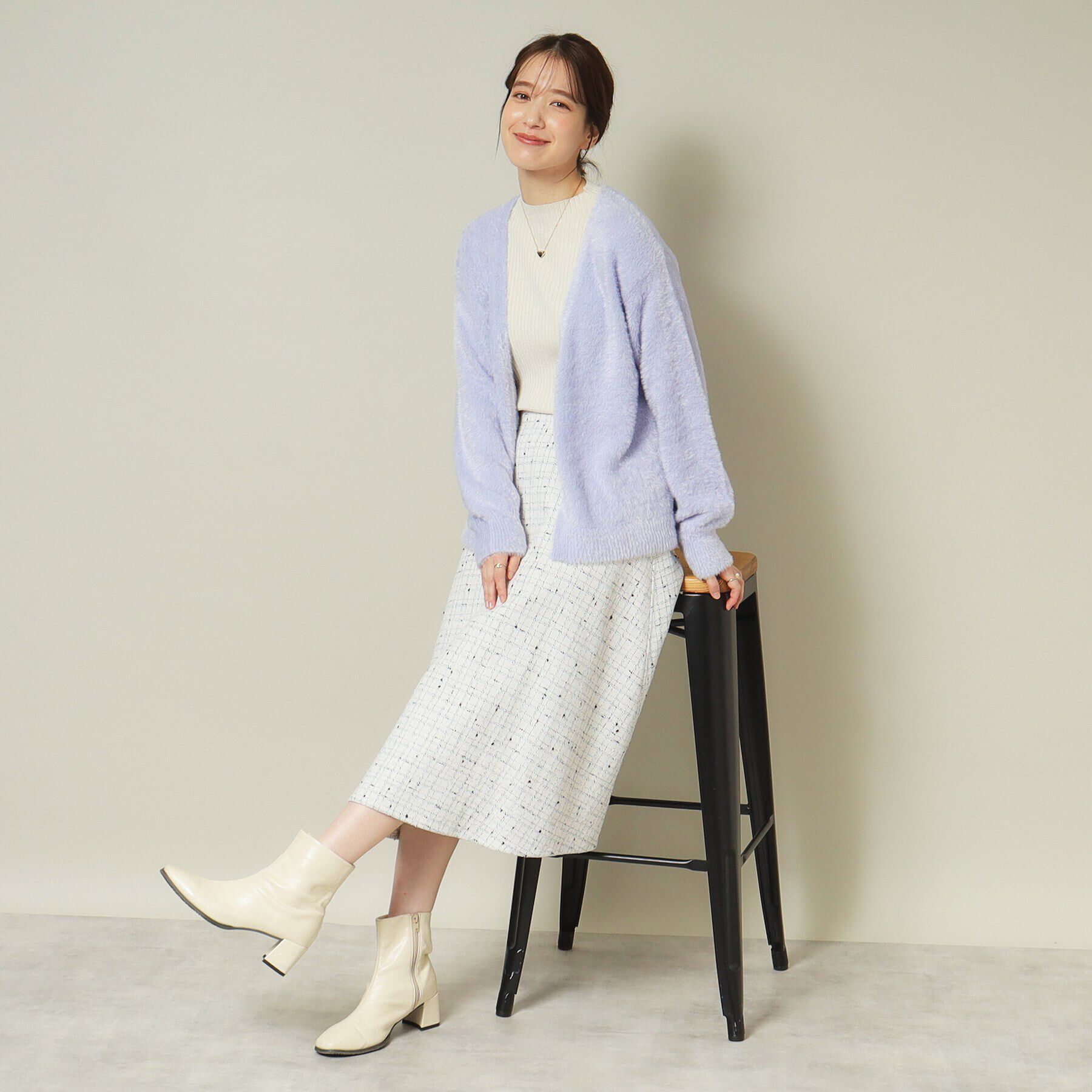 ITS&rsquo;DEMO「【手洗い可】フェザーヤーン着流しカーディガン」|カーディガン|