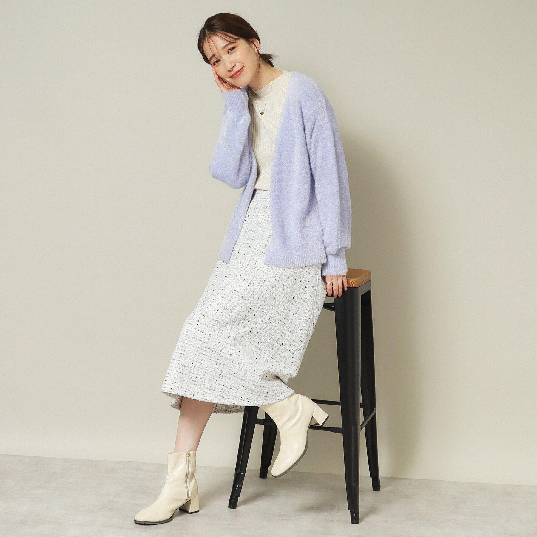 ITS&rsquo;DEMO「【手洗い可】フェザーヤーン着流しカーディガン」|カーディガン|