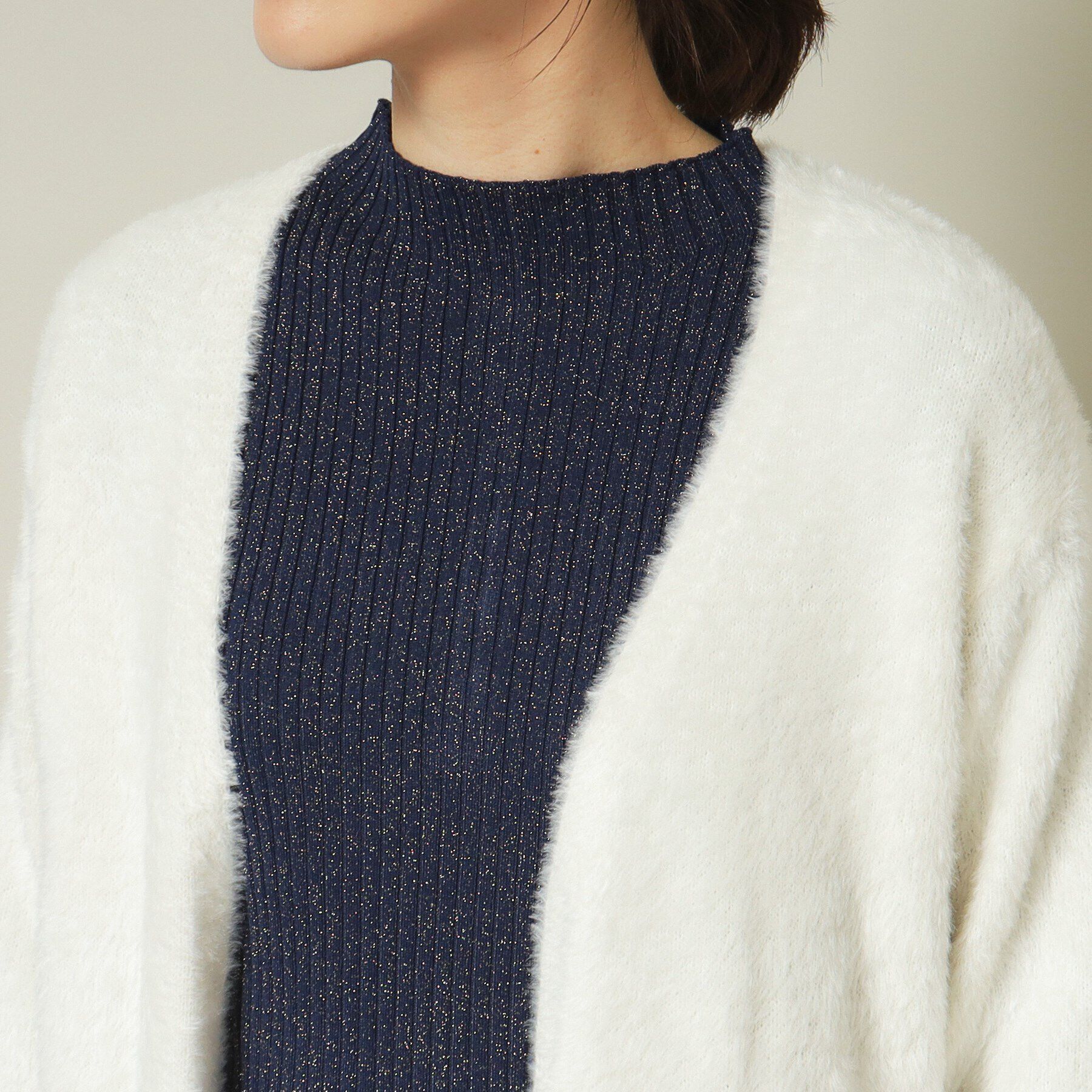 ITS&rsquo;DEMO「【手洗い可】フェザーヤーン着流しカーディガン」|カーディガン|