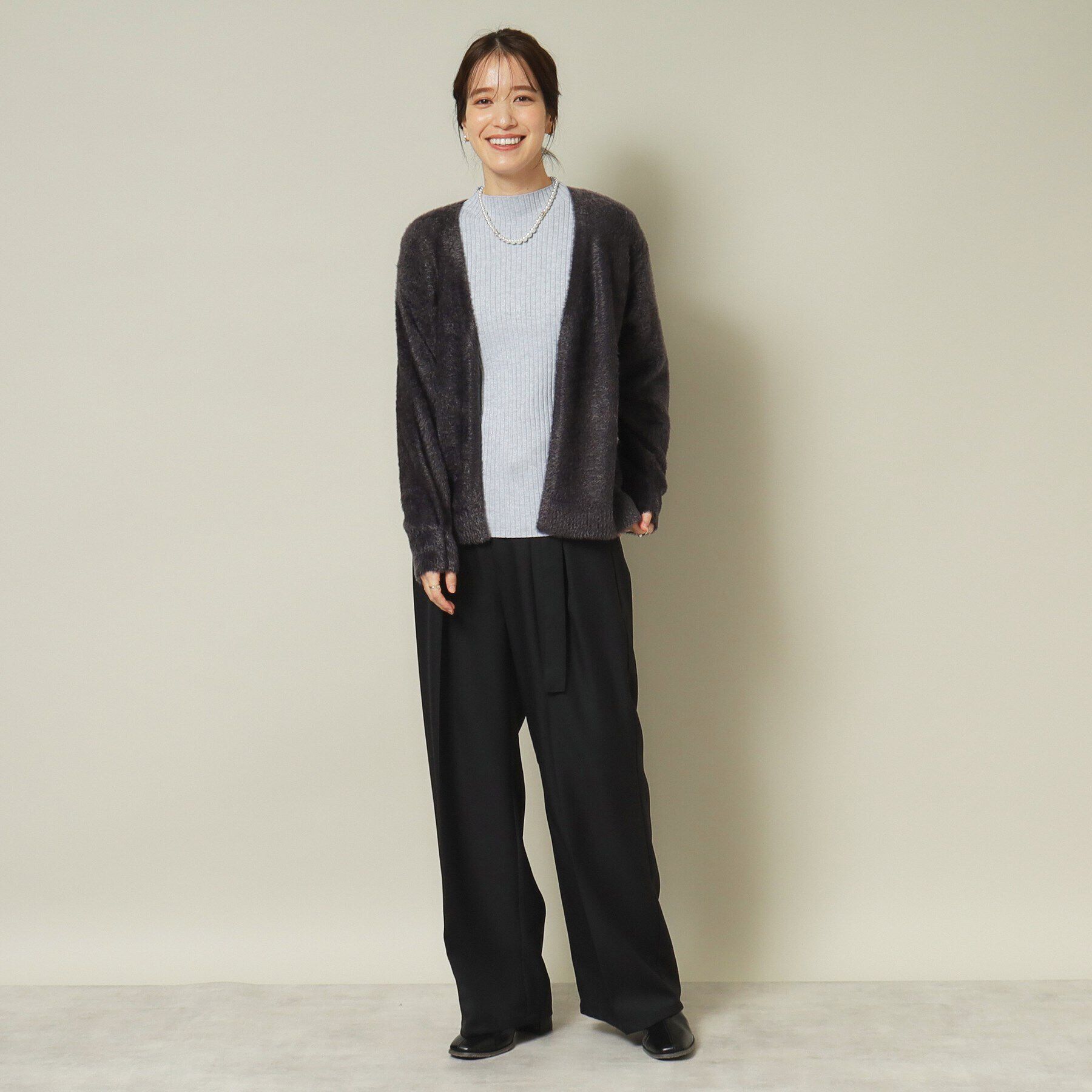 ITS&rsquo;DEMO「【手洗い可】フェザーヤーン着流しカーディガン」|カーディガン|