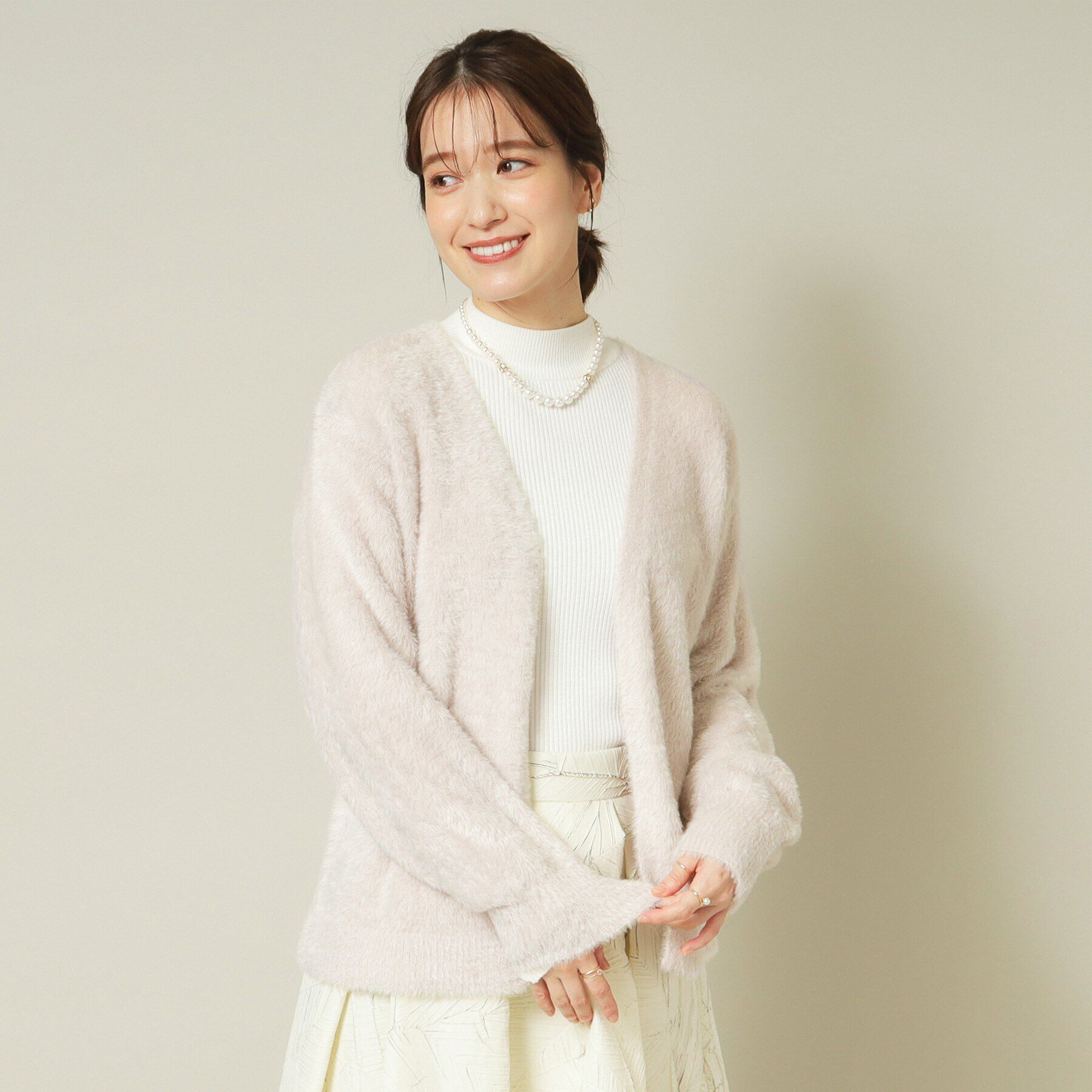 ITS&rsquo;DEMO「【手洗い可】フェザーヤーン着流しカーディガン」|カーディガン|