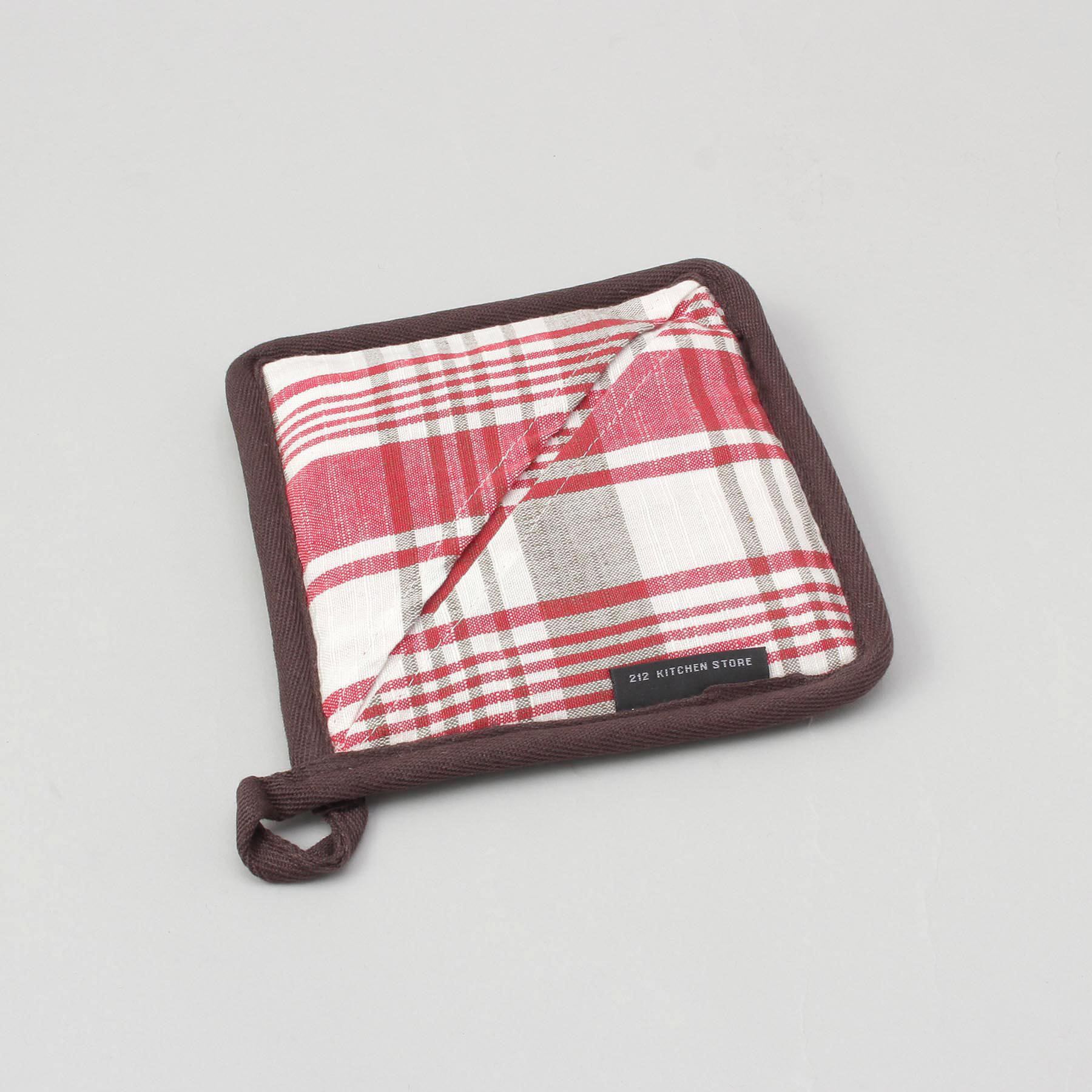 212 KITCHEN STORE「スラブチェック ポットホルダー RD」|食器・キッチングッズ|その他