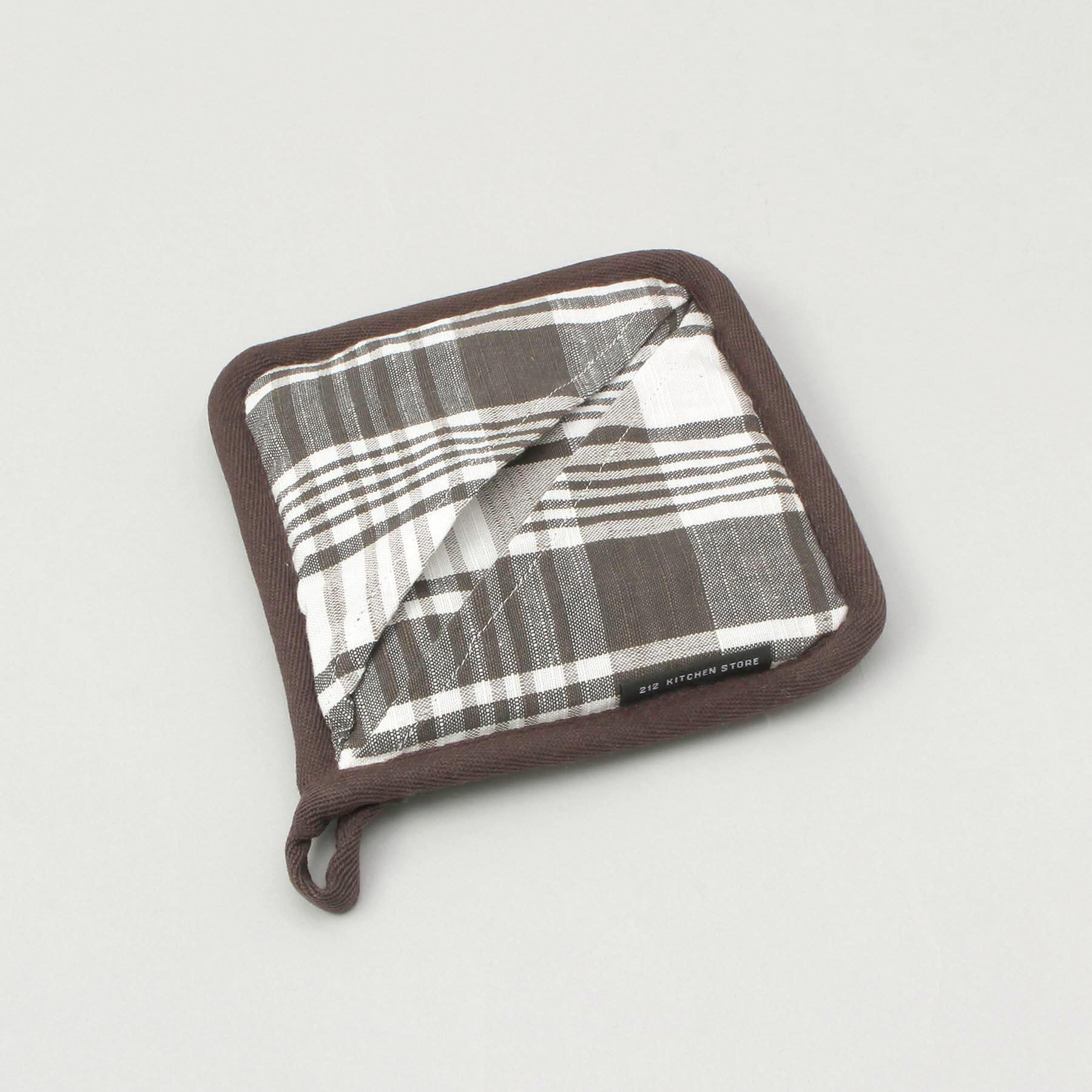212 KITCHEN STORE「スラブチェック ポットホルダー BR」|食器・キッチングッズ|その他