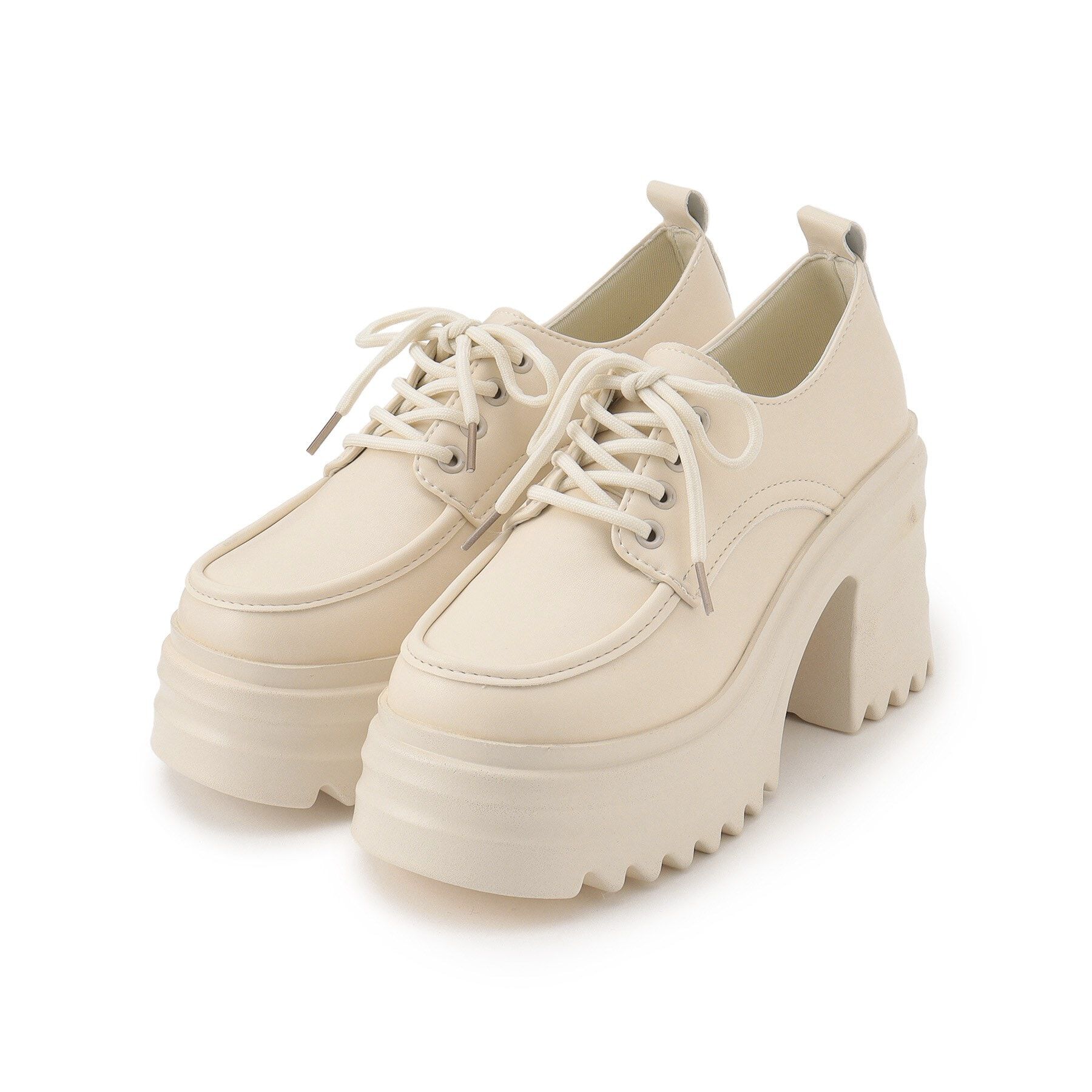 csT&P「軽量厚底ヒールアップシューズ」|パンプス|アイボリー(004)