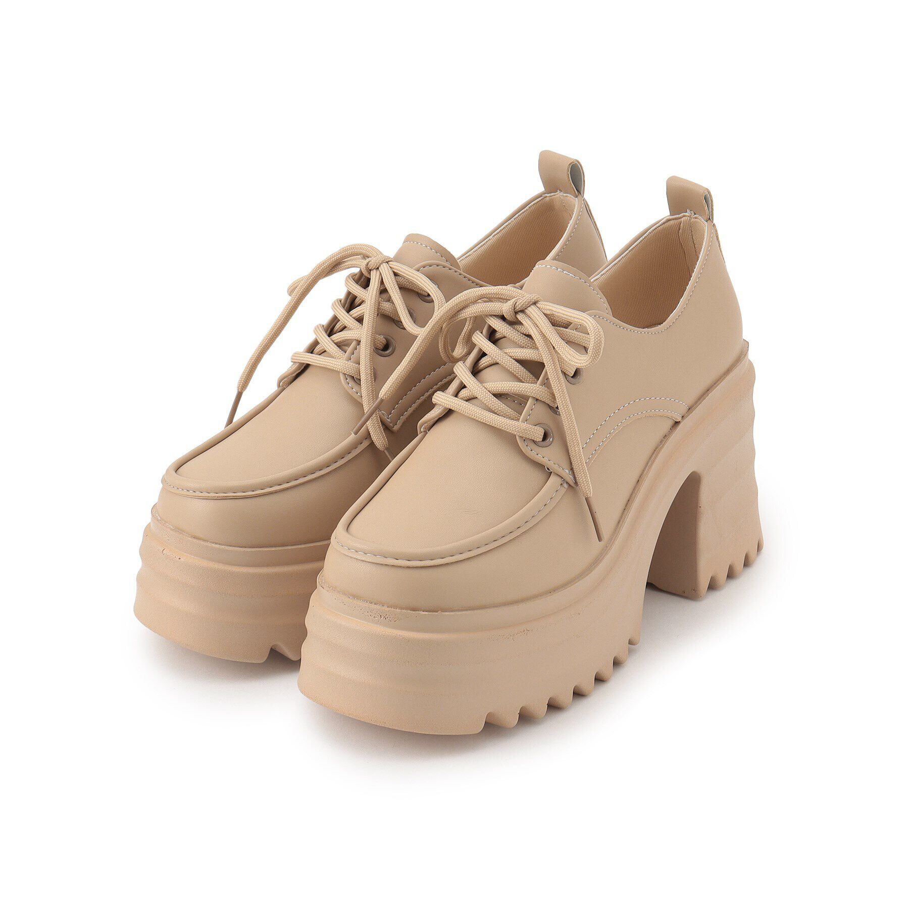 csT&P「軽量厚底ヒールアップシューズ」|パンプス|ベージュ(052)