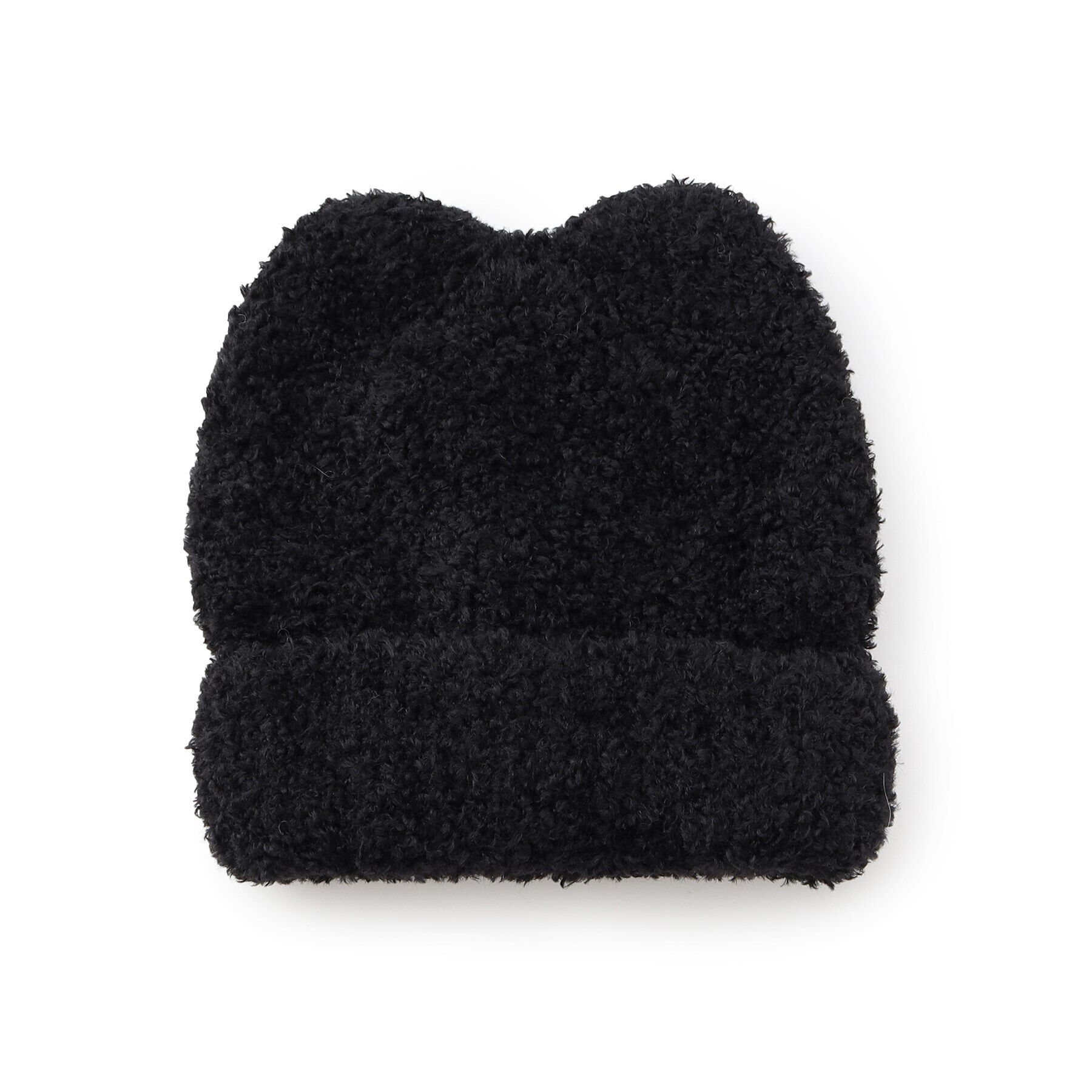 Grandedge「ネコミミボアニット帽」|ニット帽|ブラック(019)