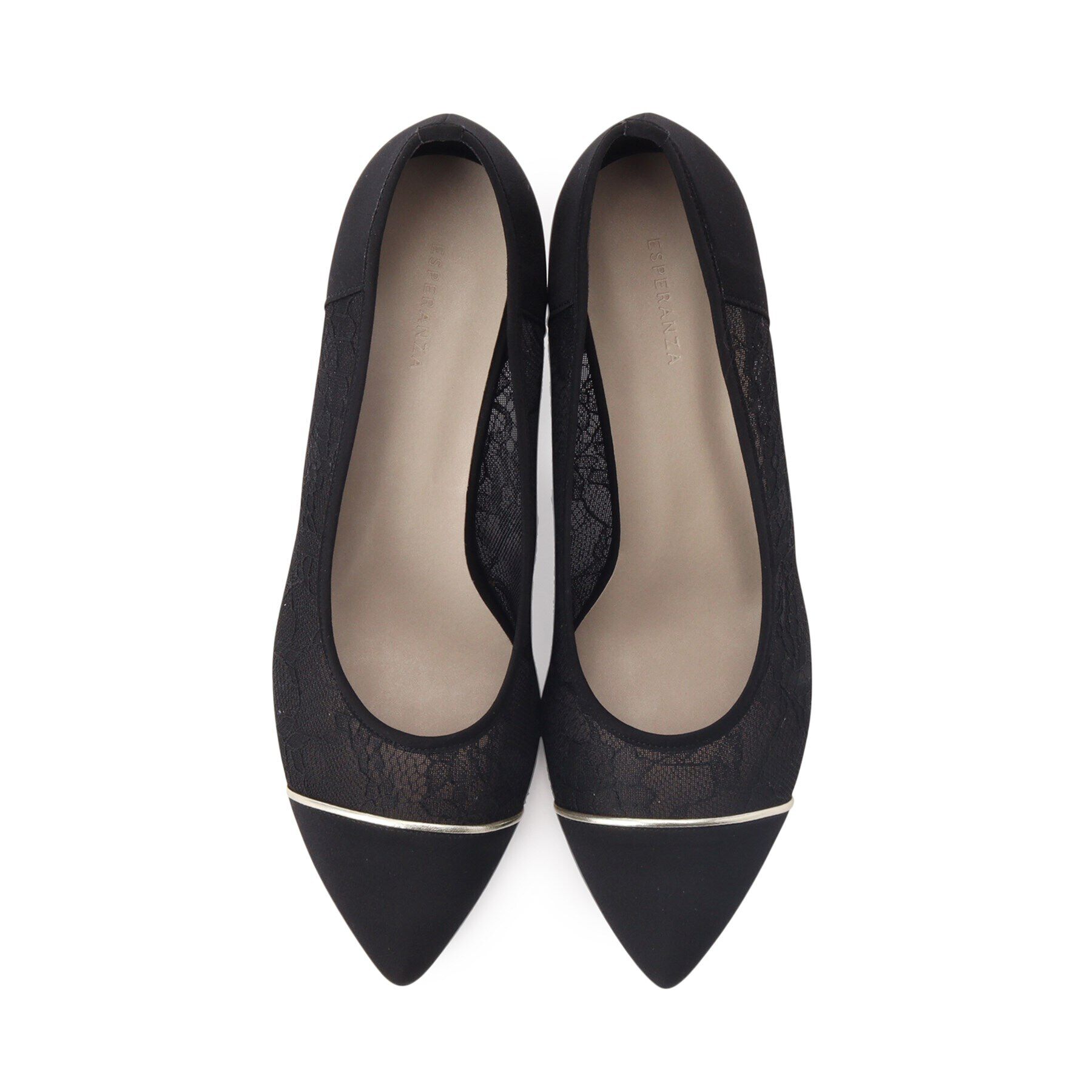 ESPERANZA「切替チュールレースパンプス」|パンプス|